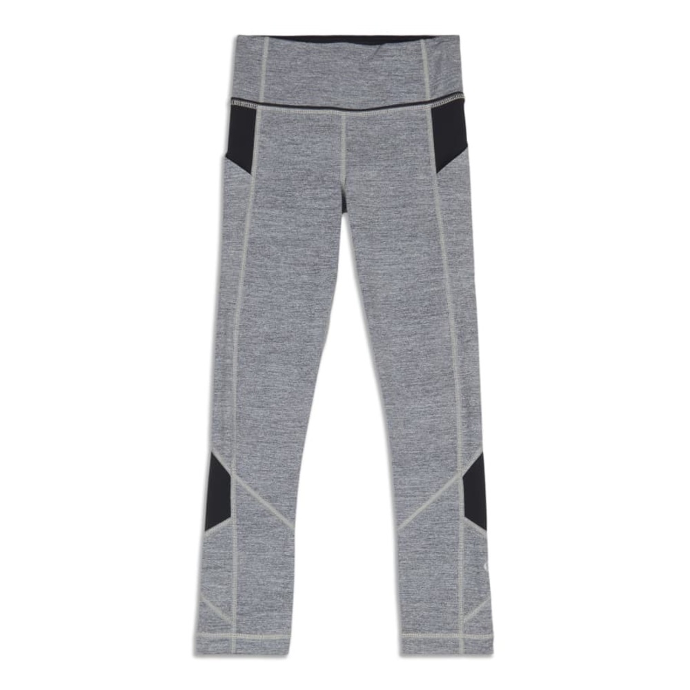 LULULEMON Pace Rival Crop Leggings Space Dye w/Black Accents Sz 8